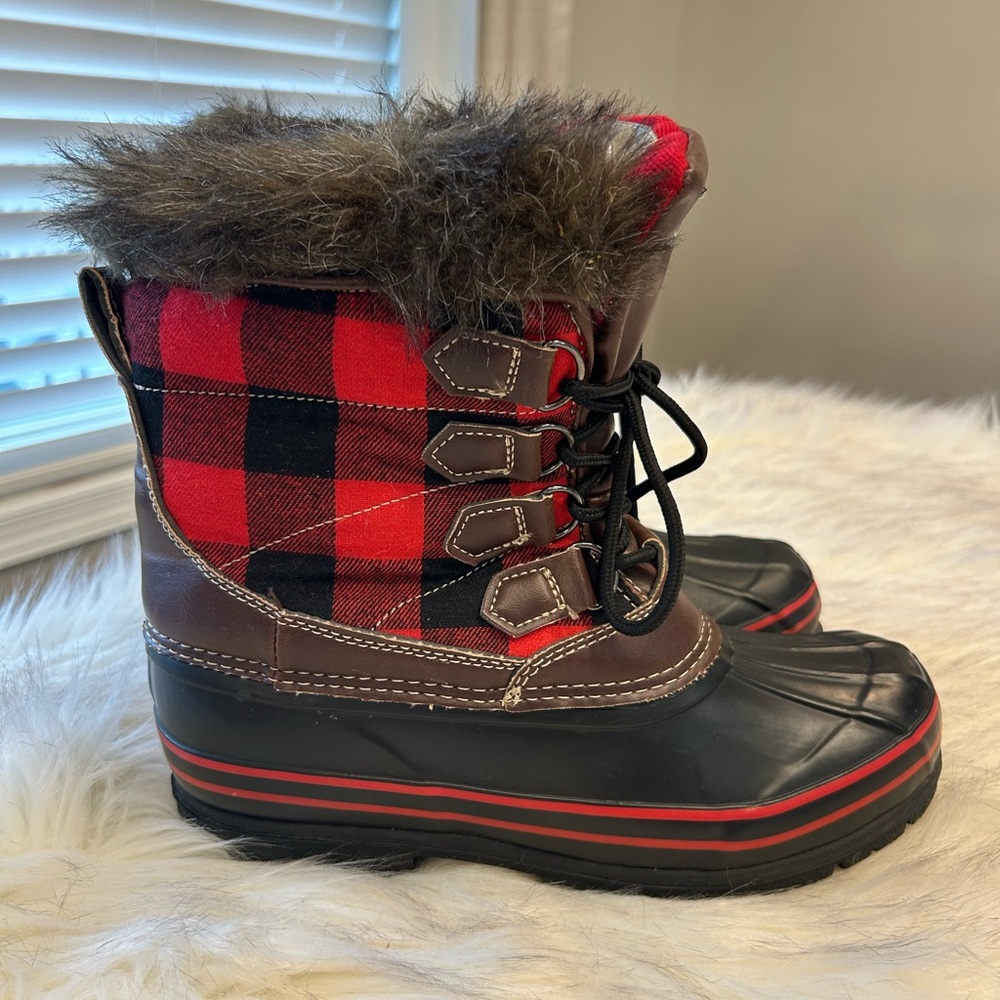 Natural Reflections Lumber Jill Buffalo 🦬 Plaid Boots Thinsulate Cabincore  9